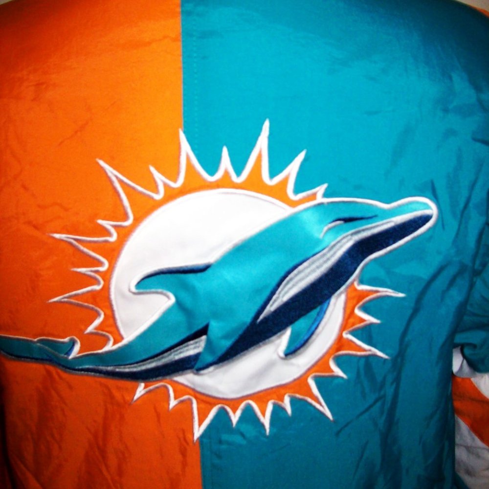 MIAMI DOLPHINS Starter KNOCKOUT Hooded Jacket MEDIUM, LARGE_8